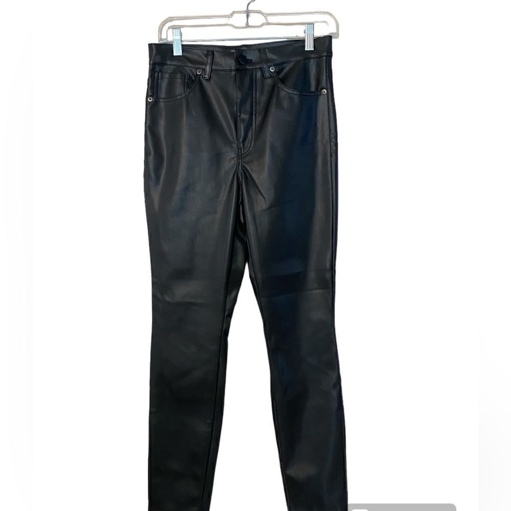 Elan Julie Faux Black Leather Pant